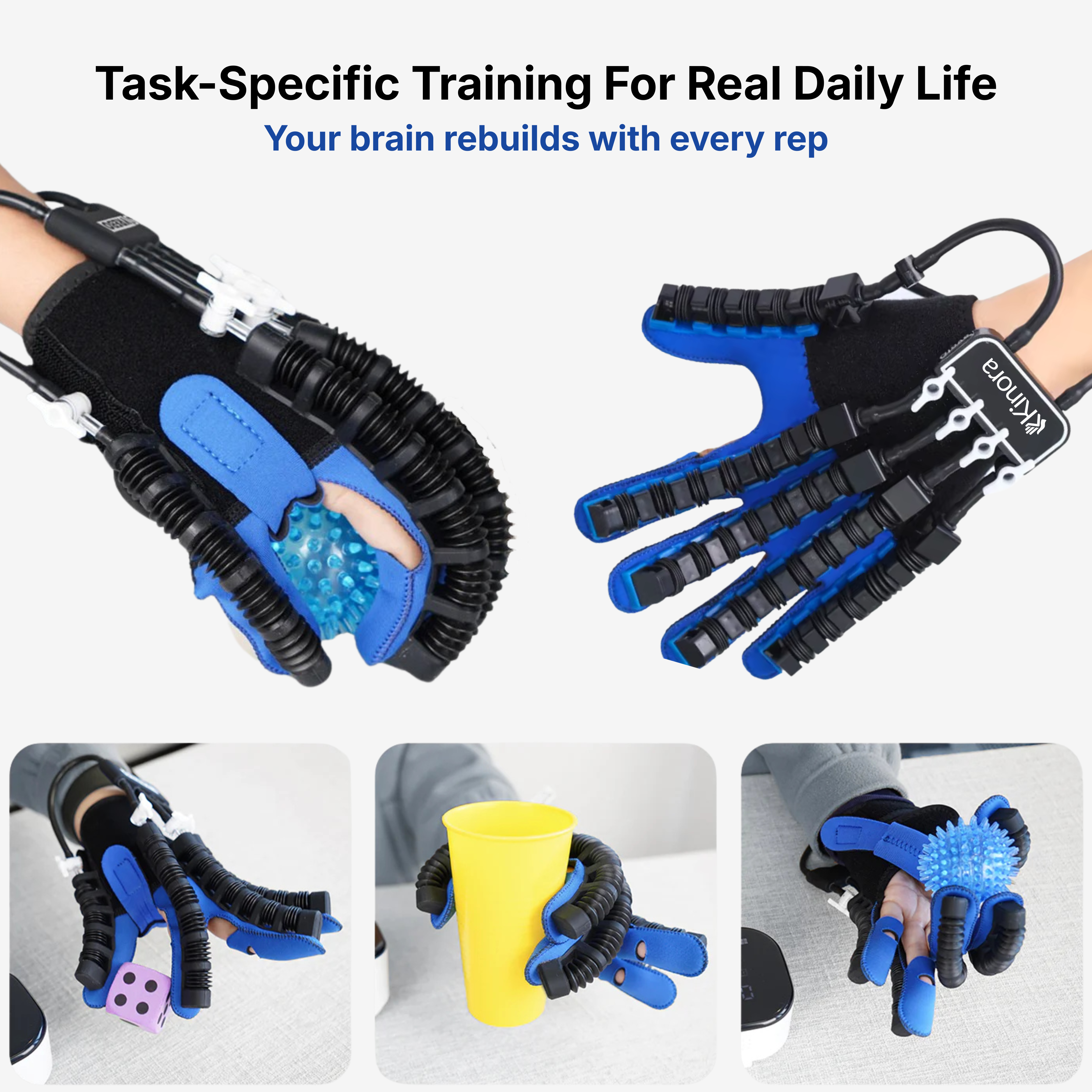 Smart bionic mechanical gloves, suitable for arthritis, cerebral palsy, hemiplegia, tendon sheathitis, and postoperative rehabilitation, promote blood circulation