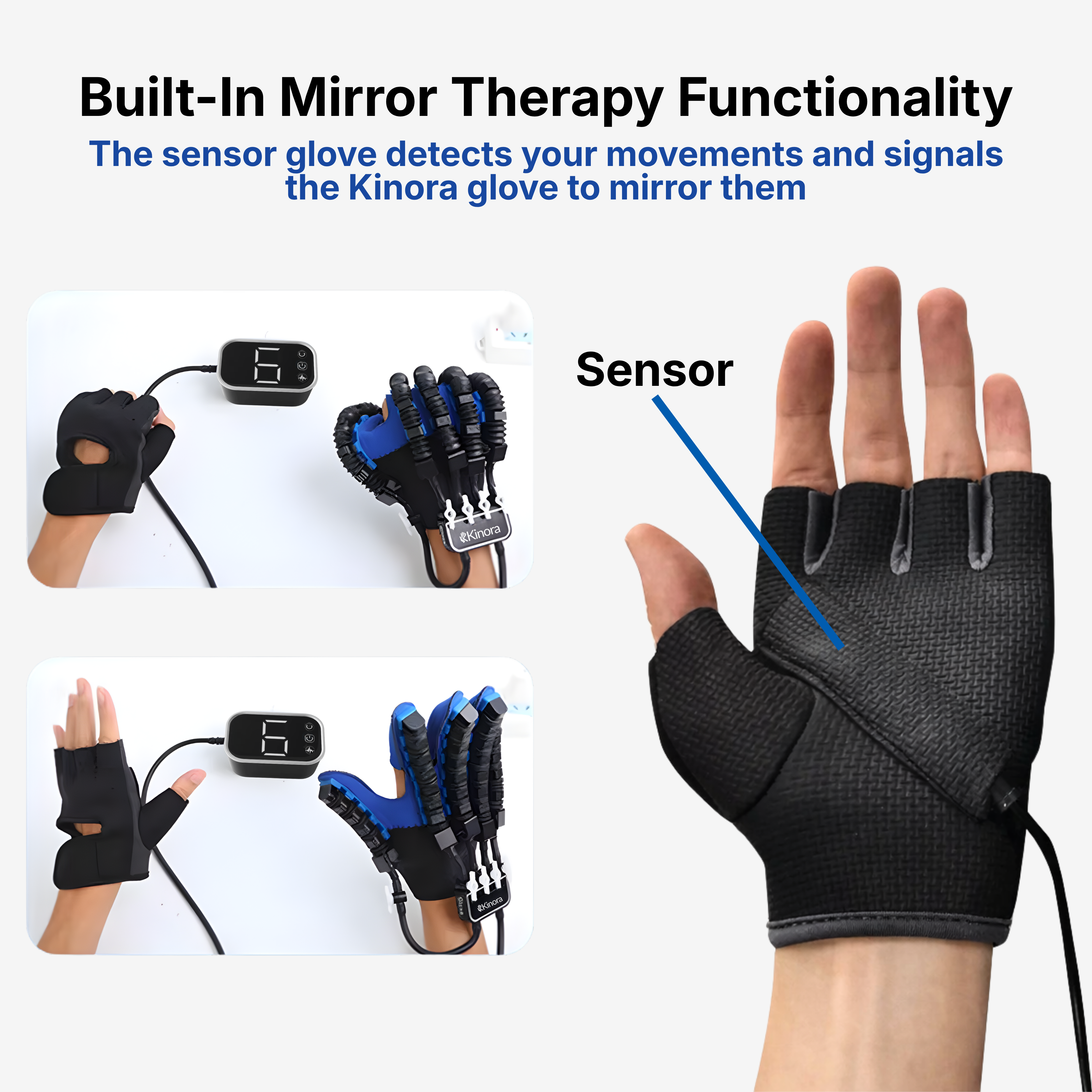 Smart bionic mechanical gloves, suitable for arthritis, cerebral palsy, hemiplegia, tendon sheathitis, and postoperative rehabilitation, promote blood circulation