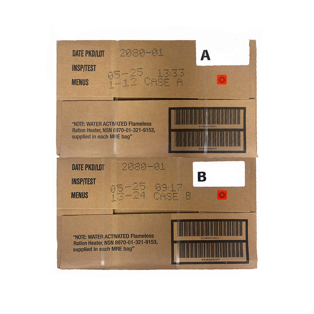 Military MRE Case Inspection Date Dec 2025 or newer with ACU Ruck Sack Combo!