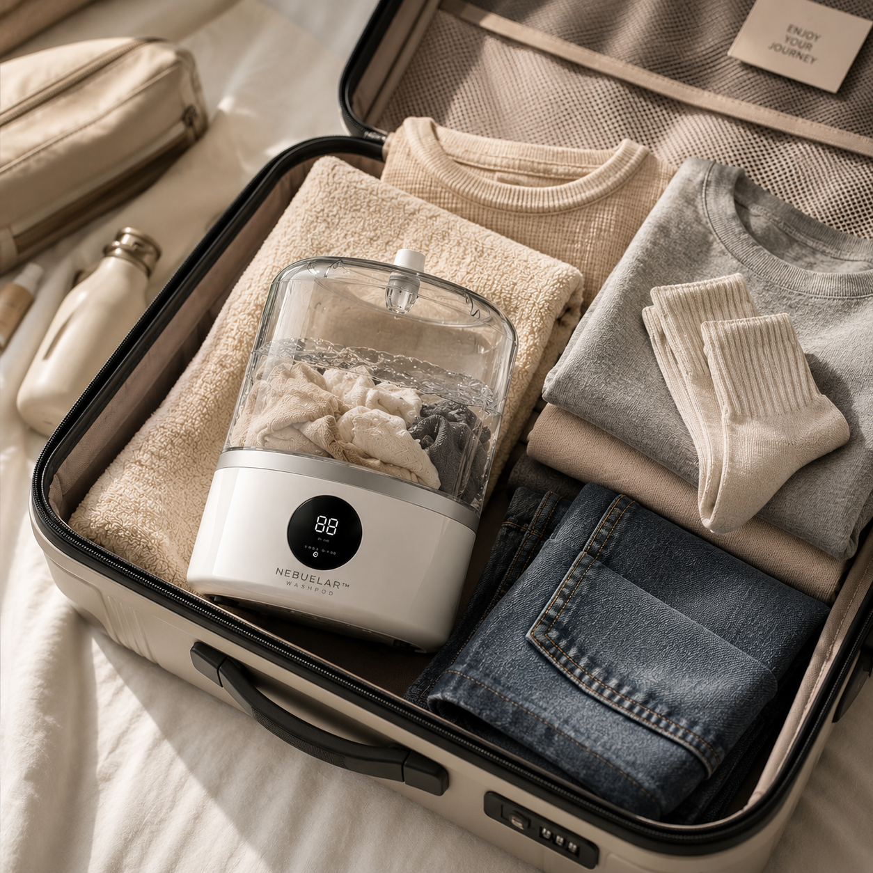 Mini WashPod – Fast, Compact & Portable Laundry for Everyday Essentials