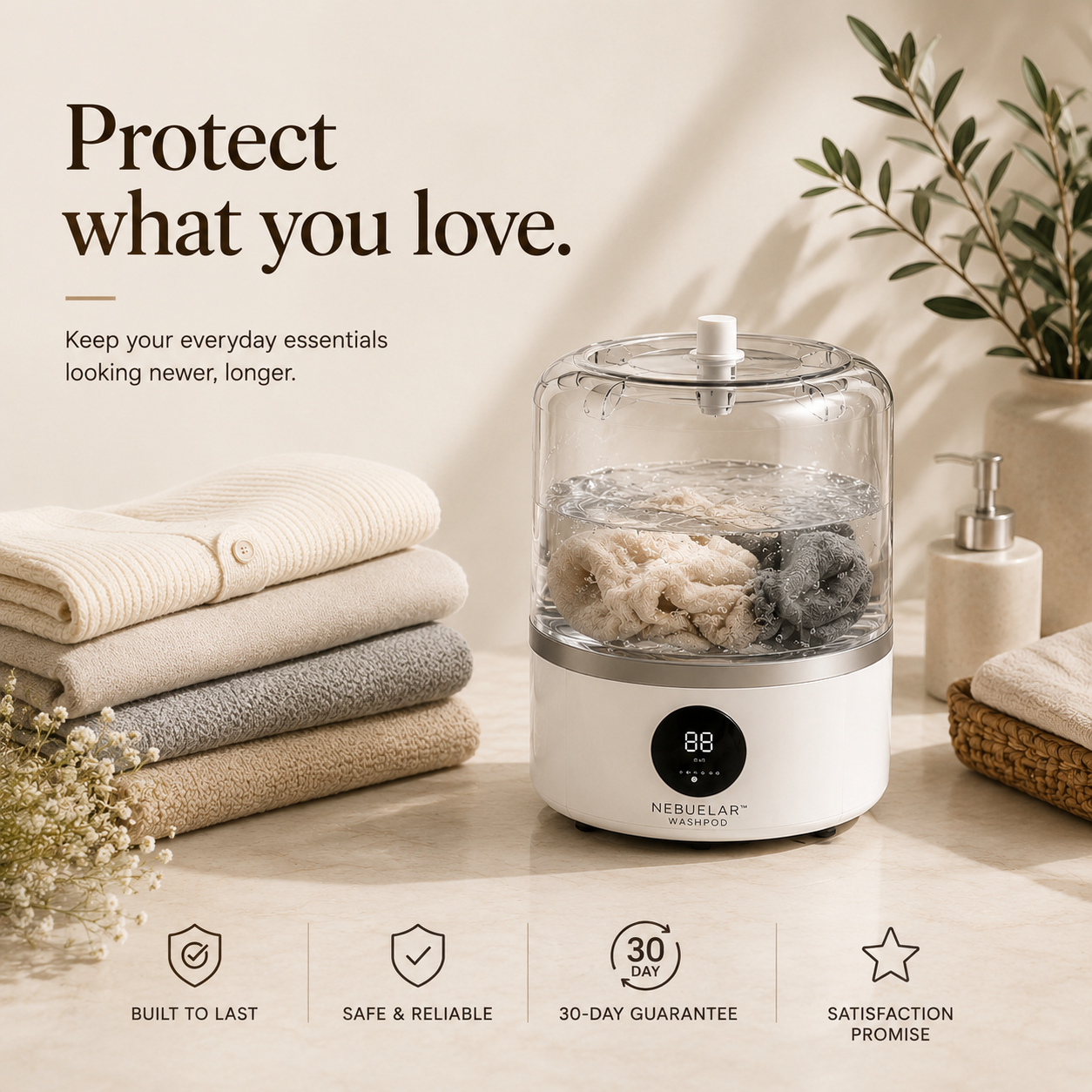 Mini WashPod – Fast, Compact & Portable Laundry for Everyday Essentials