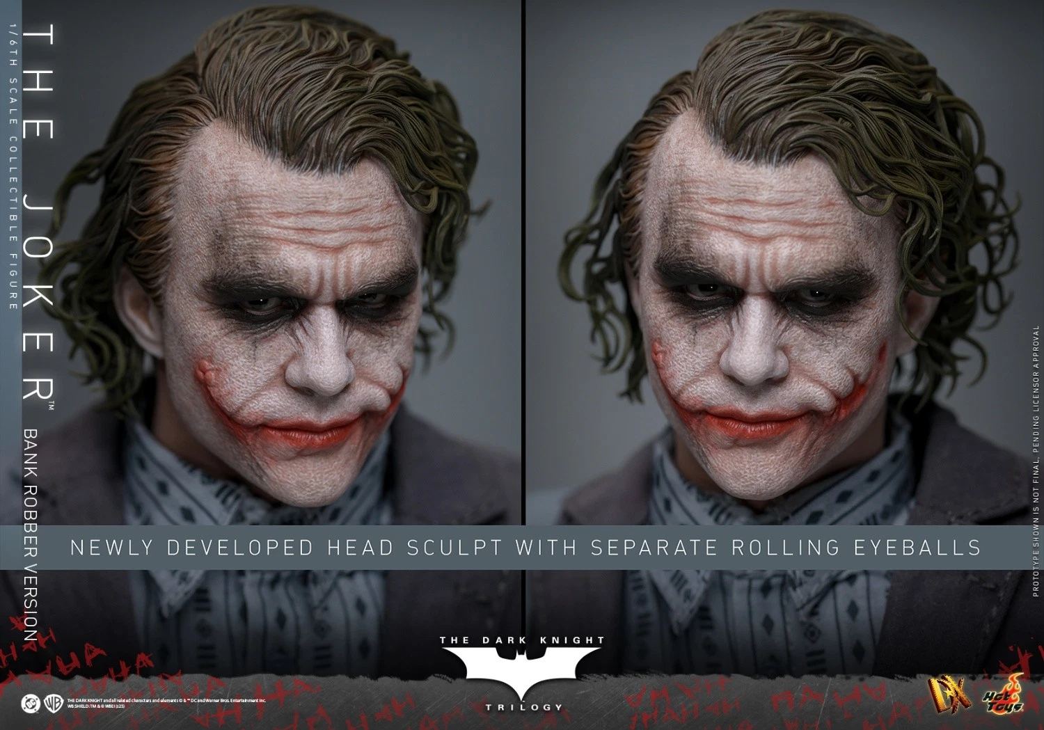 The Dark Knight: 1:6 Scale Bank Robber The Joker, Movie Masterpiece