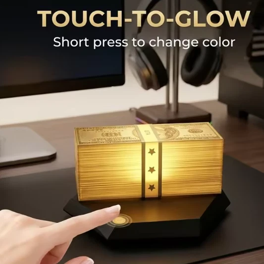 Magnetic Levitating Dollar LED Night Light GTA Money Floating Rotating Lamp Gift