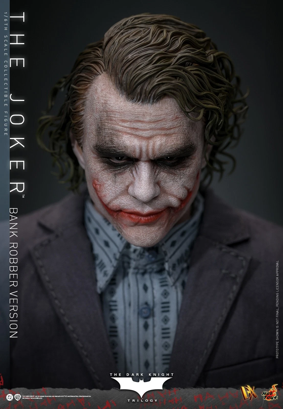 The Dark Knight: 1:6 Scale Bank Robber The Joker, Movie Masterpiece