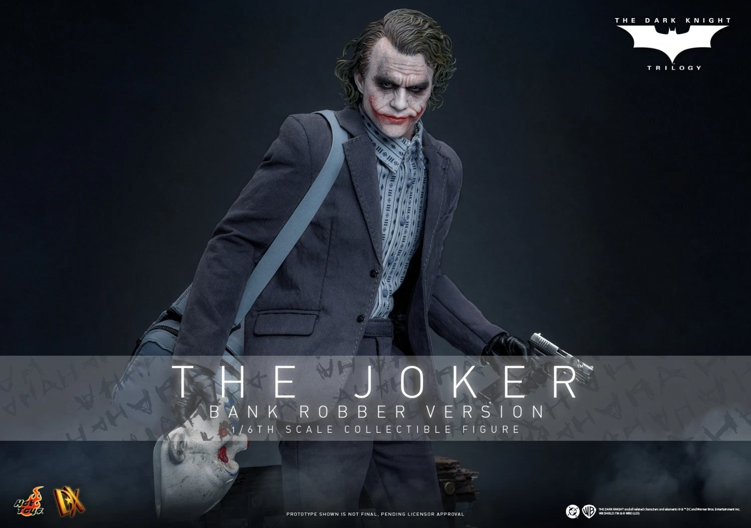 The Dark Knight: 1:6 Scale Bank Robber The Joker, Movie Masterpiece
