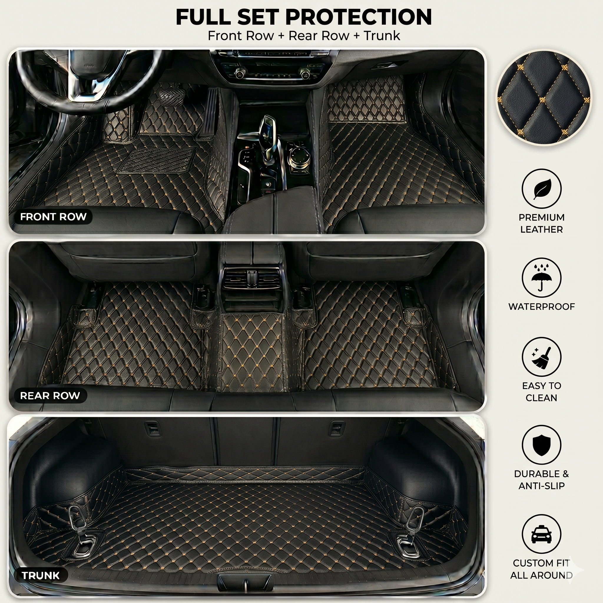 Heavy Duty Universal Fit Car Mats, SUVs, and Trucks
