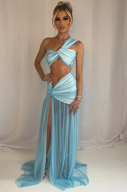 Asymmetrical Crop Top Boho Dress