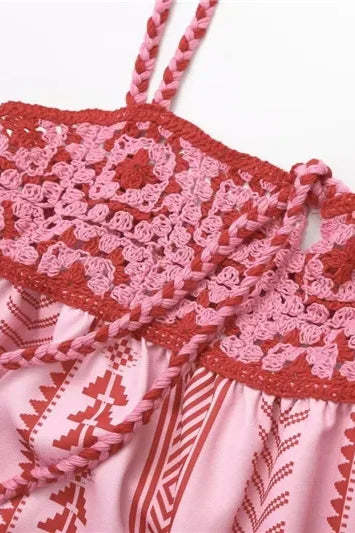 Boho Spaghetti Strap Tassel Boho Dress