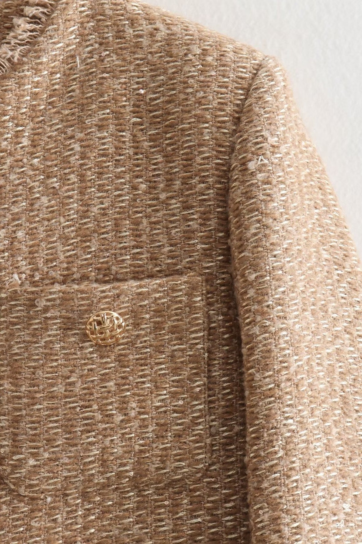 Tweed Single Breasted Short Coat coats
