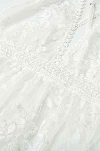 Lace Mesh Backless Boho Dress