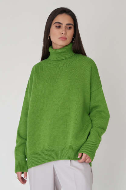 Turtleneck Loose Knit Pullover Sweater