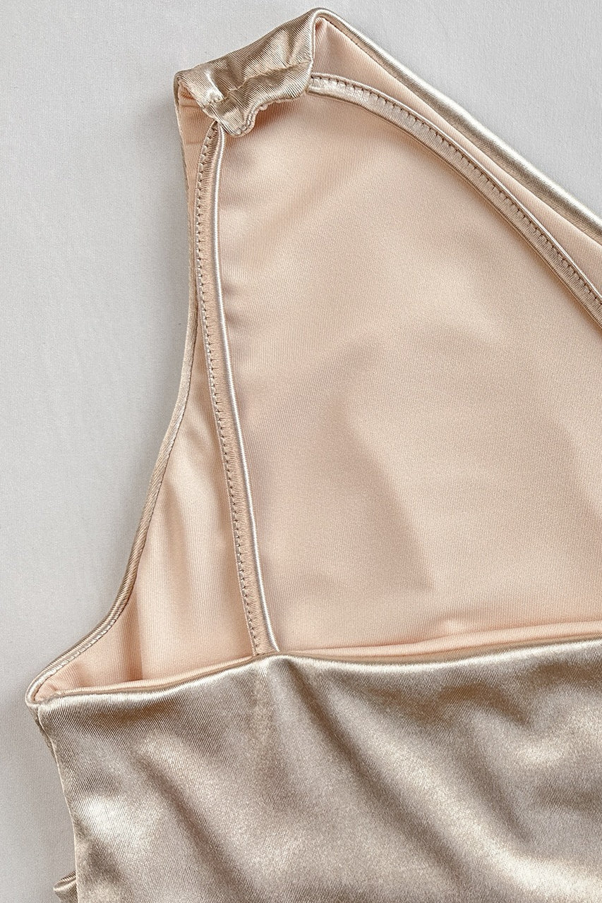 Asymmetric Tie Strap Party Dress