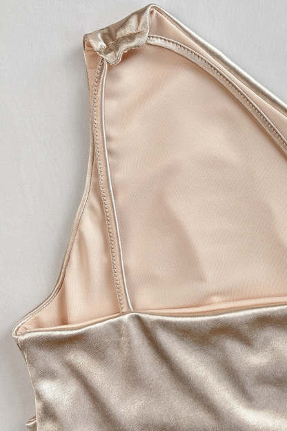 Asymmetric Tie Strap Party Dress