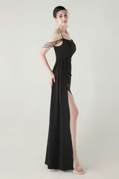 Satin Spaghetti Strap Mermaid Party Dress