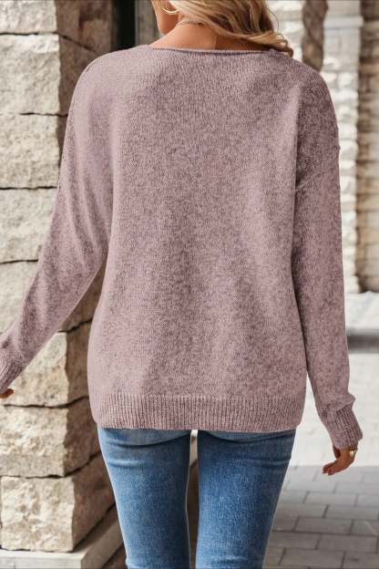 Hollow Knit Loose Pullover Sweater