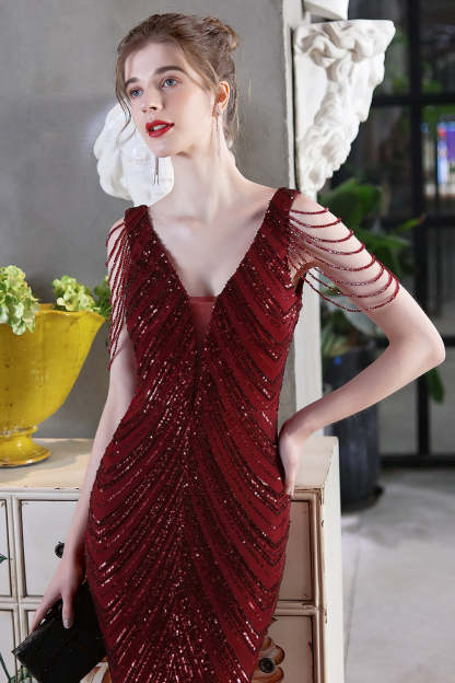 Elegant Sequin Mermaid Party Dress