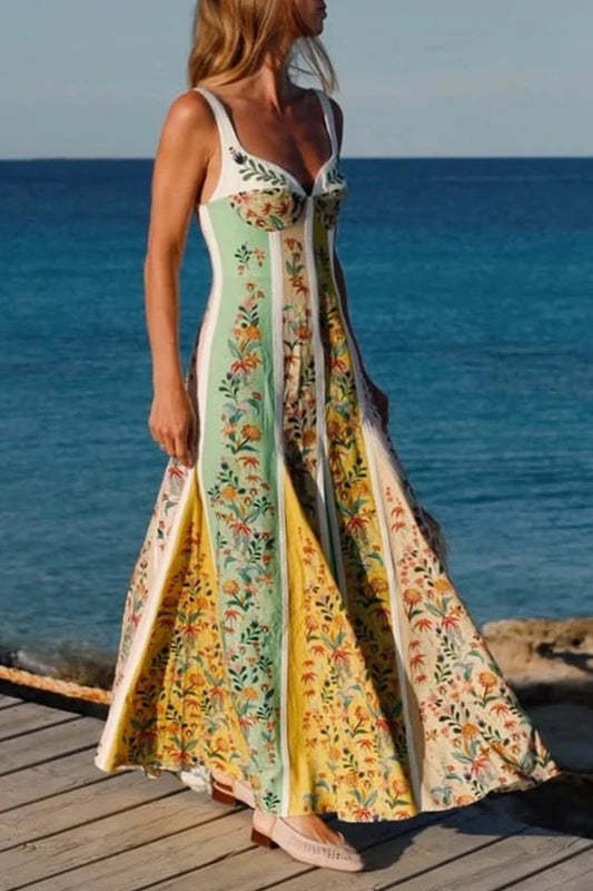 Halter Floral Printed Boho Dress