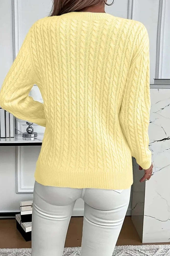 Casual Round Neck Knit Sweater