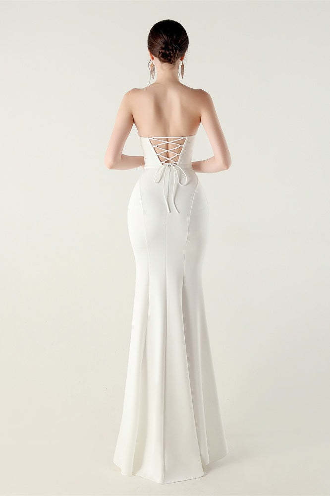 Strapless Sweetheart Pleated Party Dress