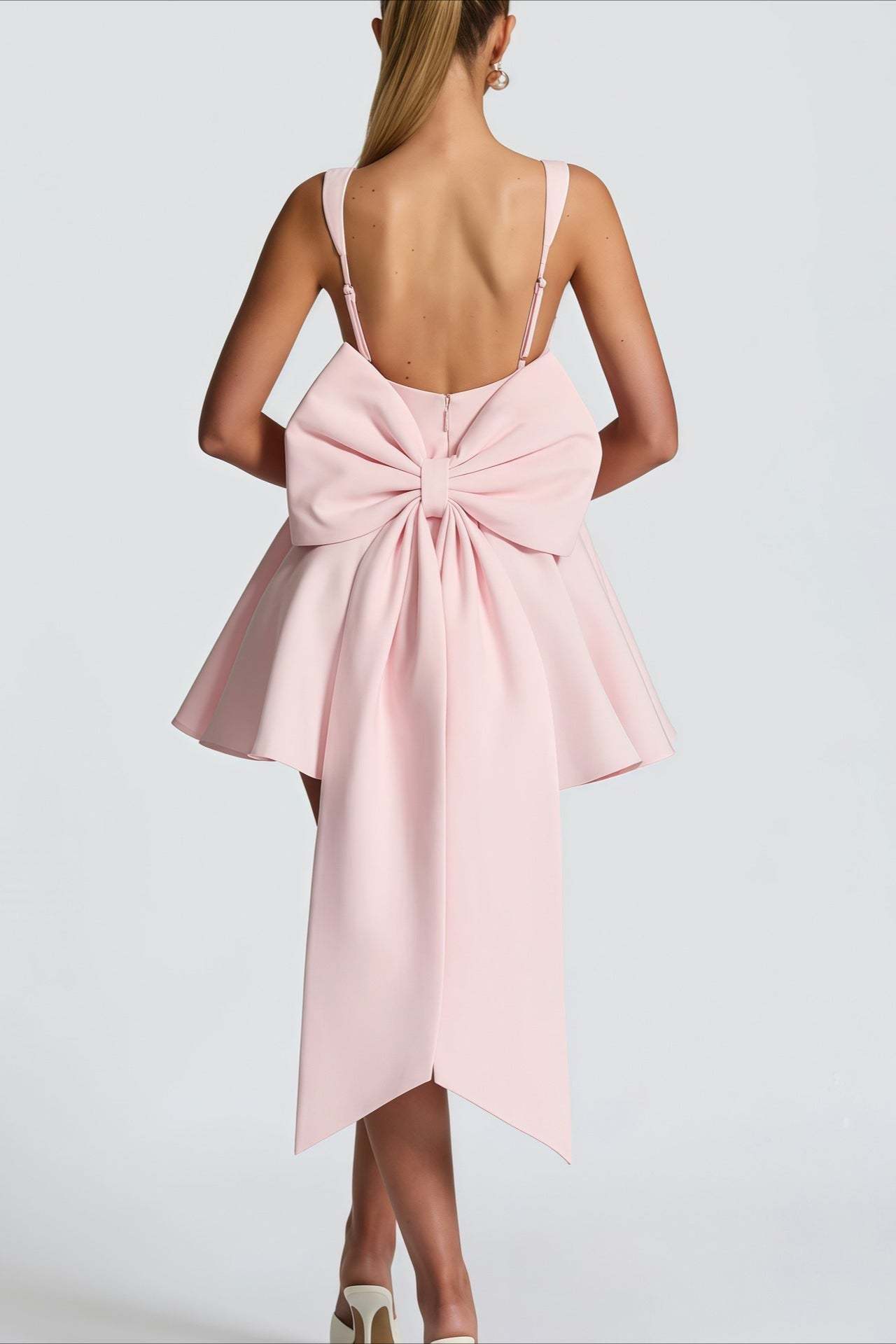 Detachable Bow Corset Mini Party Dress S / Pink