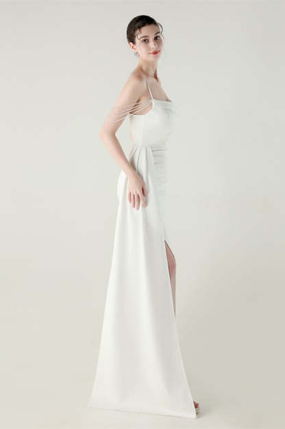 Satin Spaghetti Strap Mermaid Party Dress