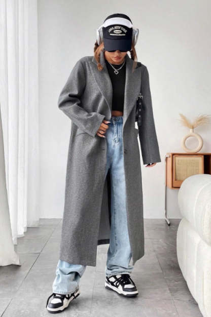 Minimalist Wool Duster Coat