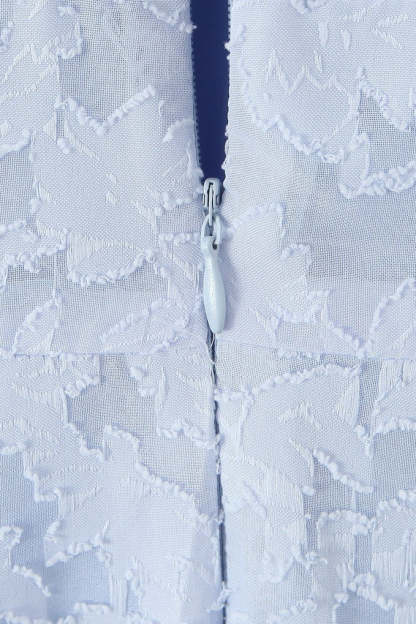 Romantic Blue Halter Jacquard Party Dress