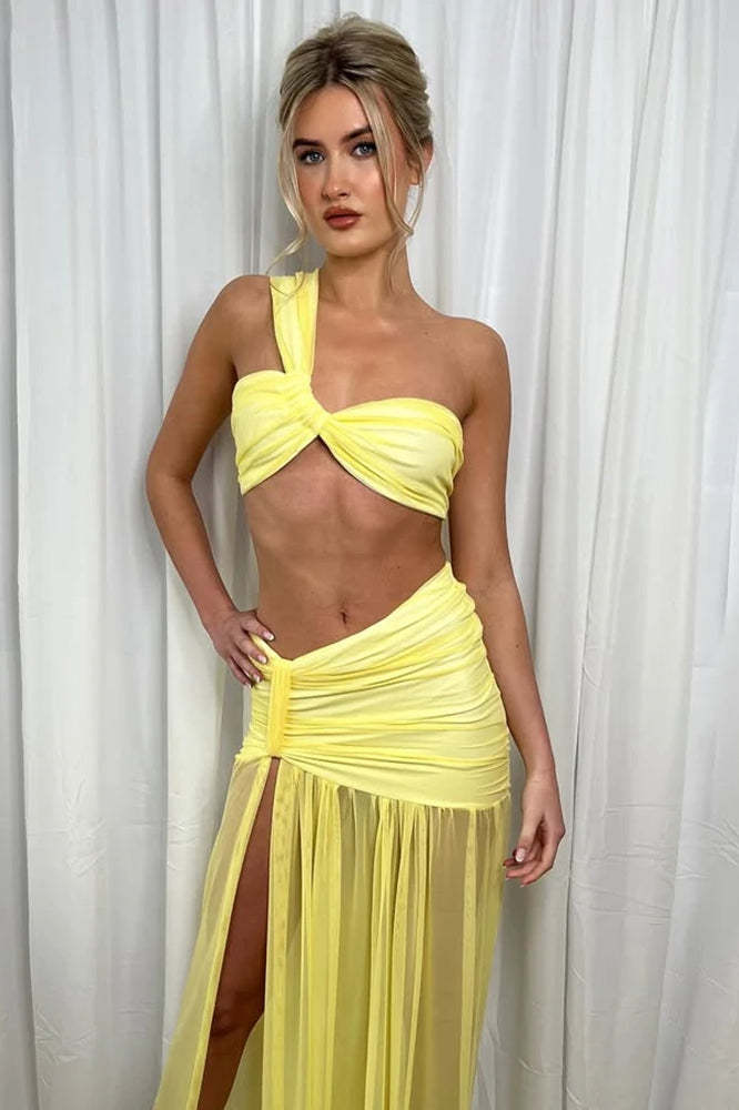 Asymmetrical Crop Top Boho Dress