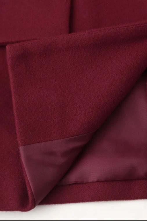 Scarf Collar Single Breasted Wool Coat coats