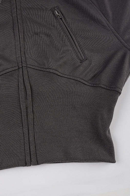 Street Style Fur Trim Sweatshirt Jacket