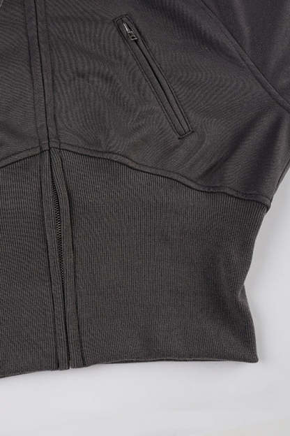 Street Style Fur Trim Sweatshirt Jacket