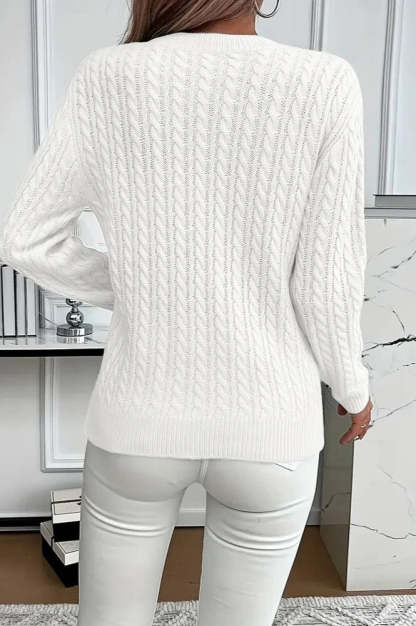 Casual Round Neck Knit Sweater