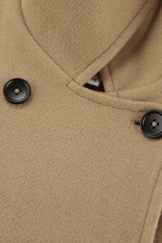 Batwing Sleeve Wool Blend Coat coats