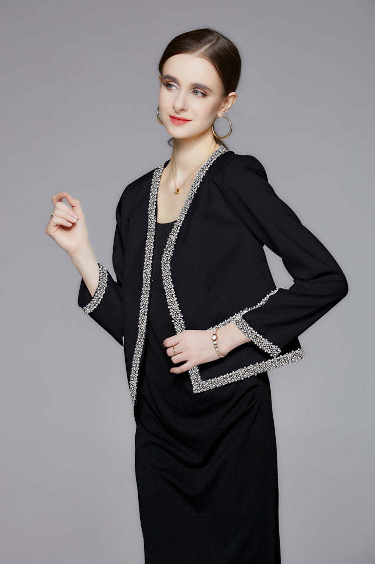 Beaded Open Front Short Coat coats