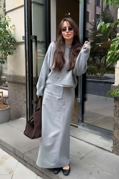 Loose Basic Knit Pullover Sweater