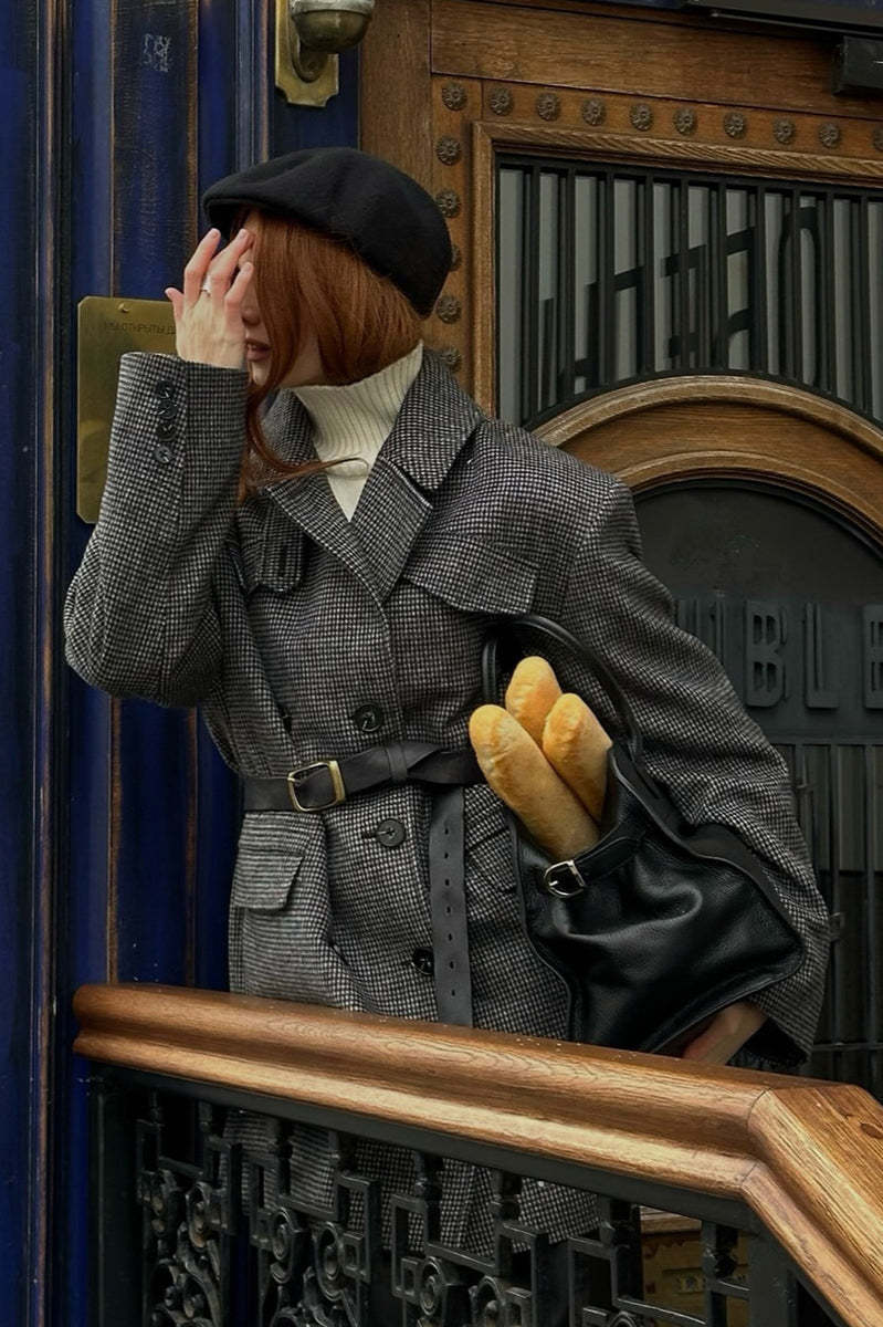 Double Breasted Wool Blazer Coat