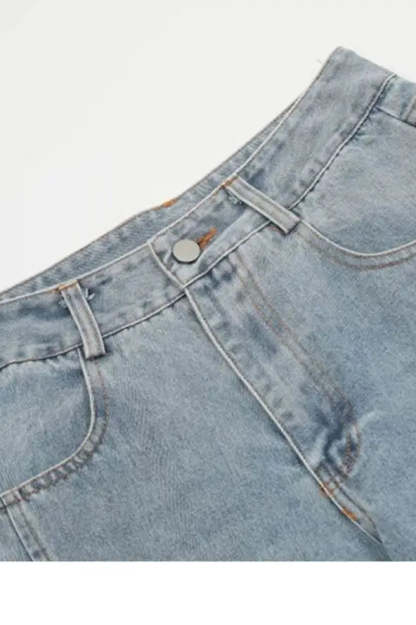 Vintage Bow Bandage Wide Leg Jeans