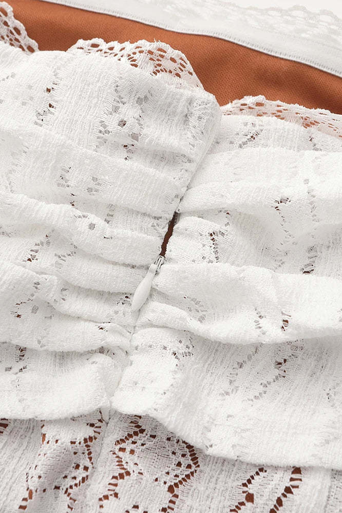 Lace Off Shoulder Maxi Boho Dress