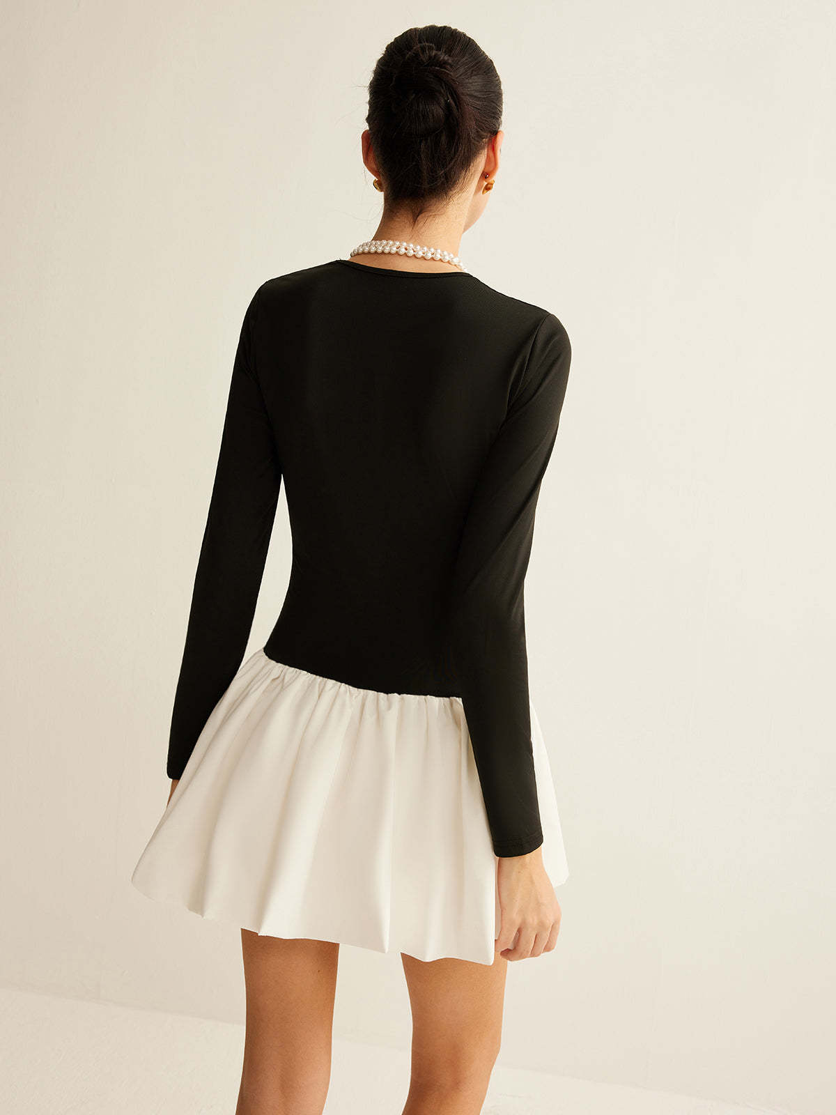 Two Tone Panel Slim Dress Dresses