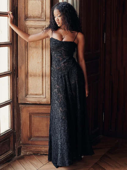 A-line Lace Backless Vacation Dress vacationdress-250223