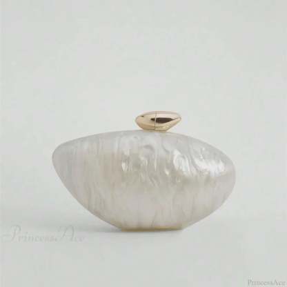 Acrylic Egg Shaped Designer Evening Party Handbag Pearl Shell Purse clutchbag-250126