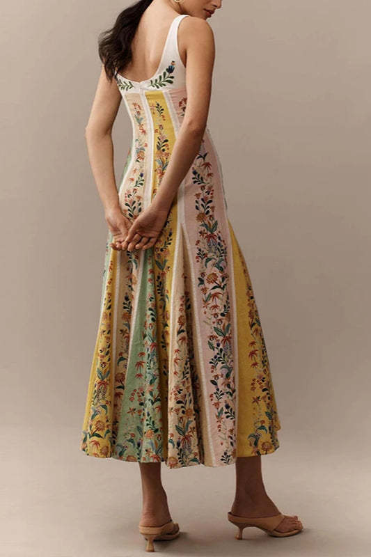 Halter Floral Printed Boho Dress