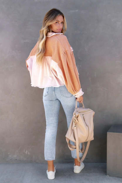 Brushed Waffle Long Sleeve Coat coats