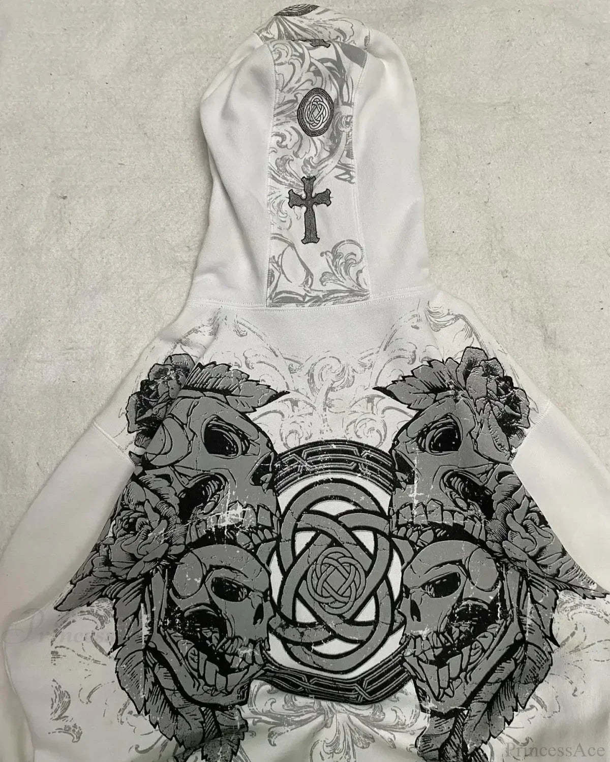 Affliction Gothic Skull Zipper Hoodie