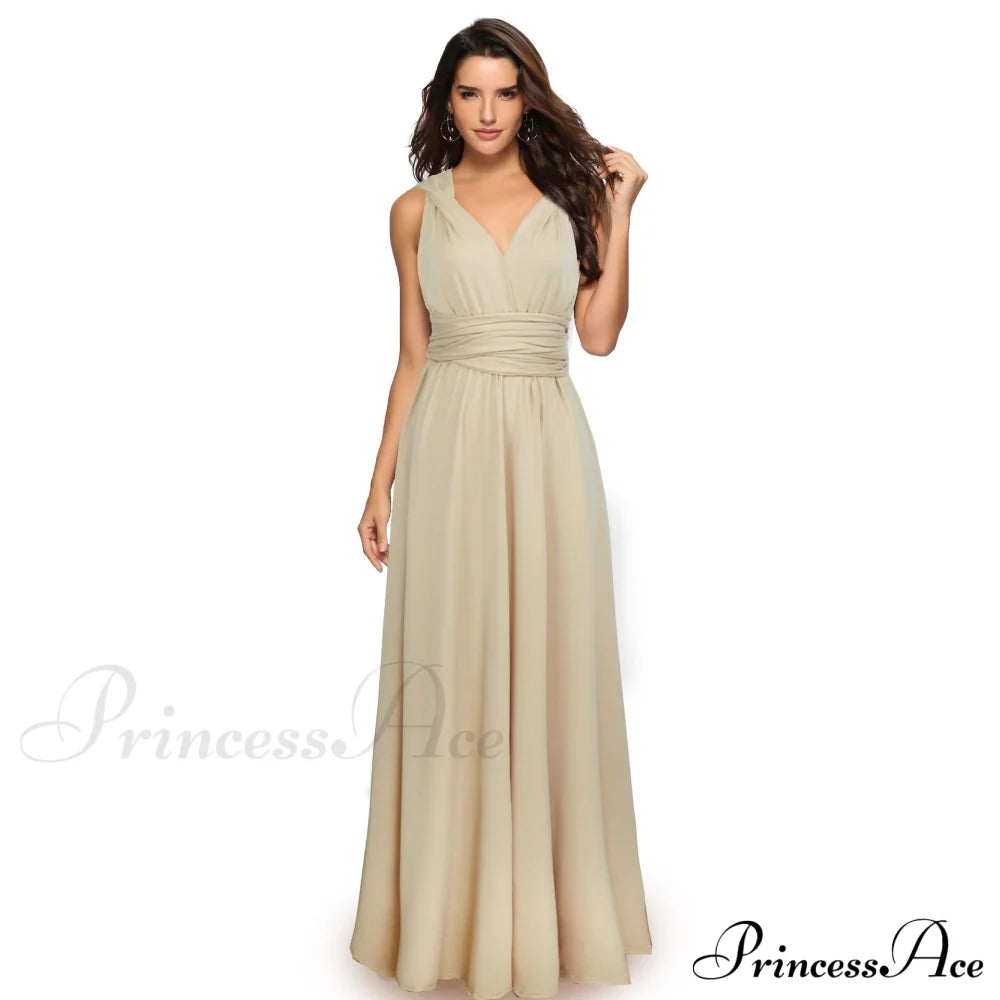 Alexandra Satin Lace Charming Back A-Line Dress Champagne / S S.o. Long Dresses