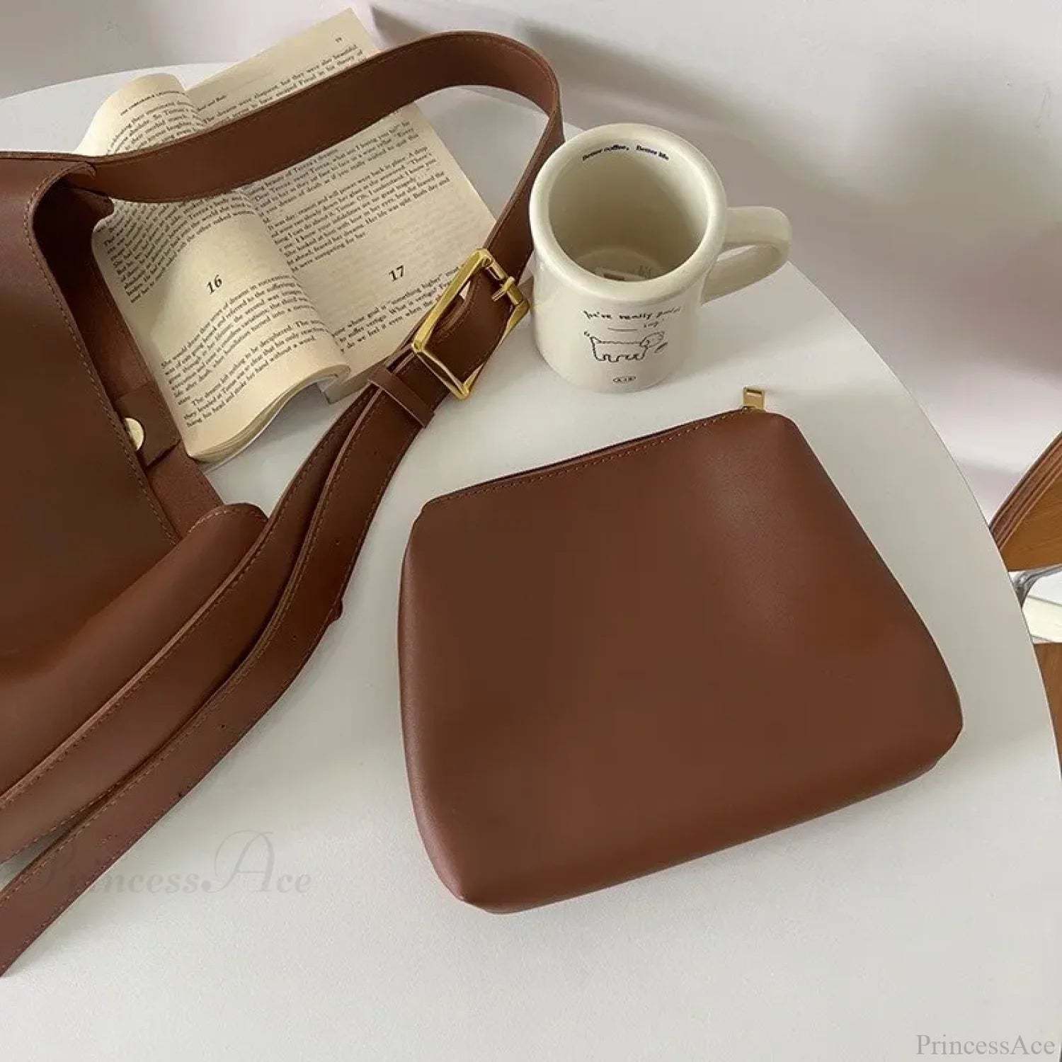 All-Match Minimalist PU Leather Shoulder Bag shoulder-250126