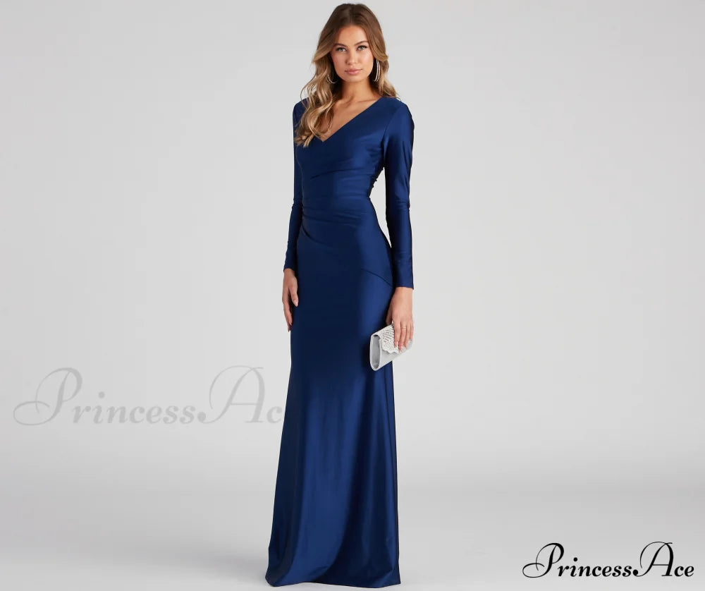 Amelia Long Stylish Sleeve Mermaid Dress S.o. Long Dresses