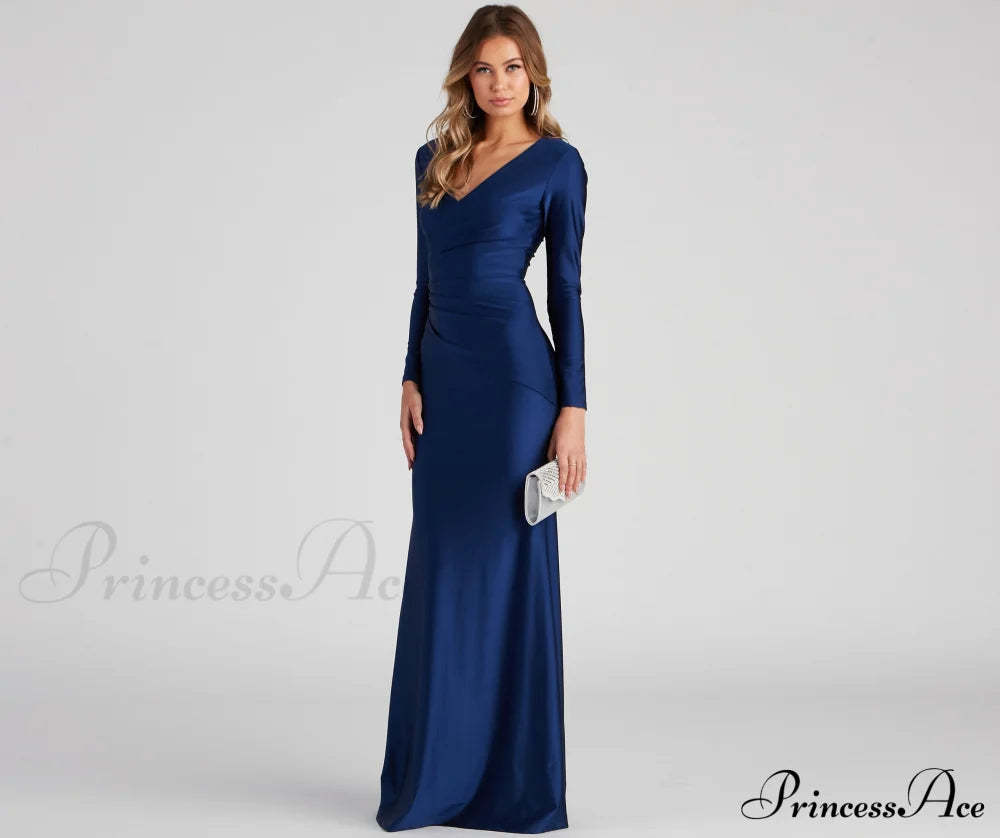 Amelia Long Stylish Sleeve Mermaid Dress S.o. Long Dresses