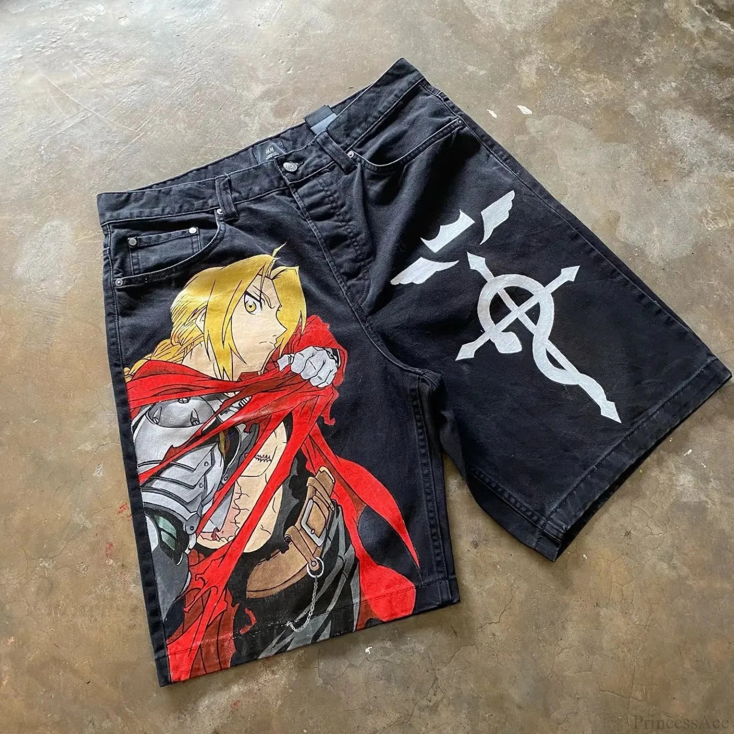 Anime Pictorial Denim Short blue / M