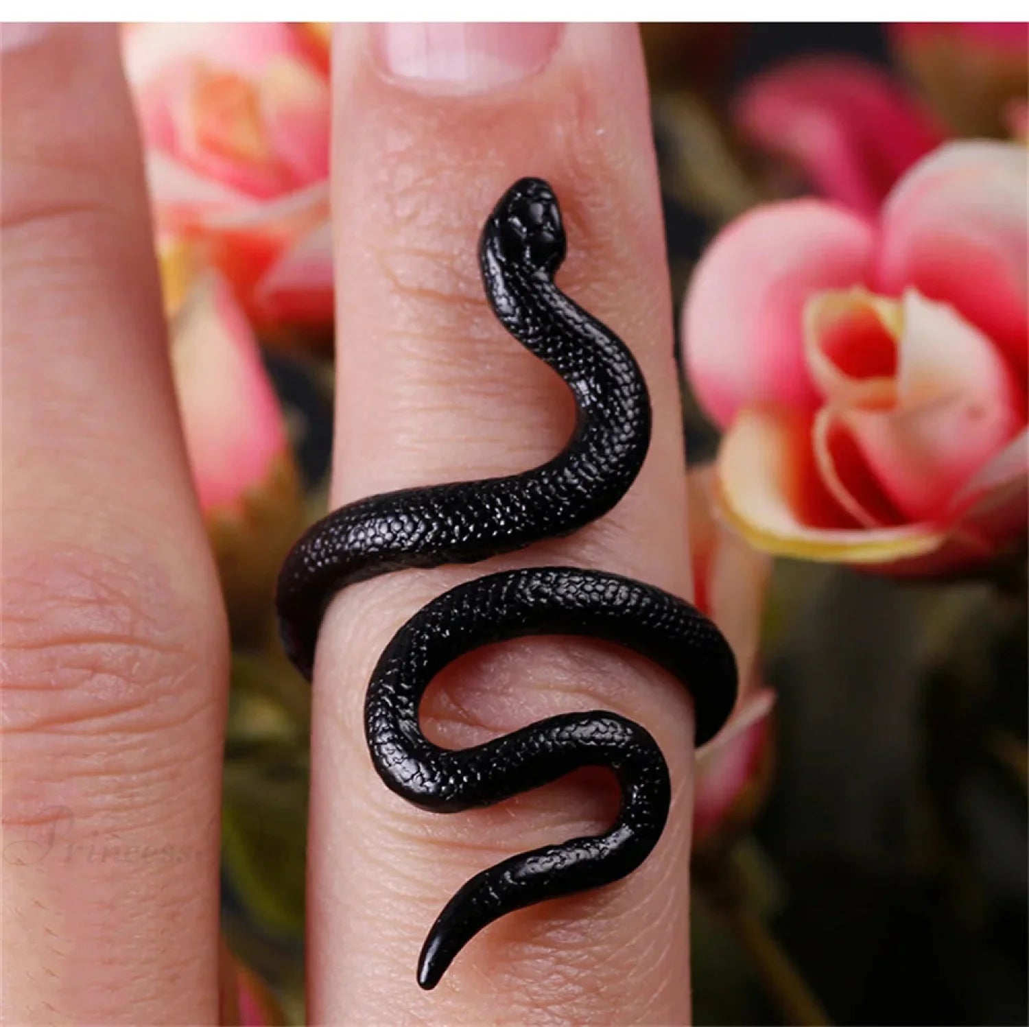 Anime Rebel Gothic Serpent Band resizable / Black Snake